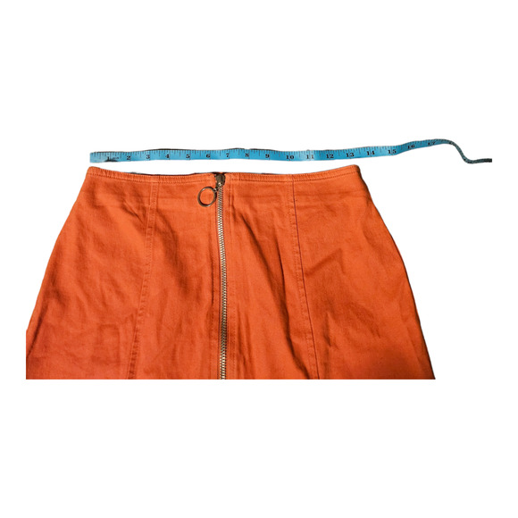 Forever 21 Small Orange Full Zip Mini Skirt - Picture 5 of 7